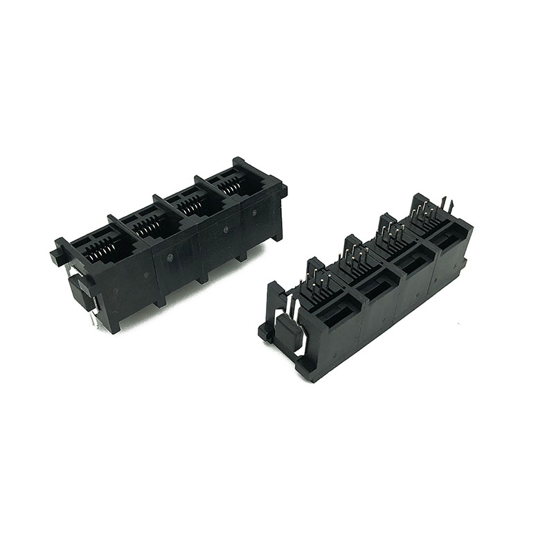 RJ25 Connectors,5225 Modular Jack 6P RJ25/RJ11/RJ14, 1 x 4, RJ Type ...